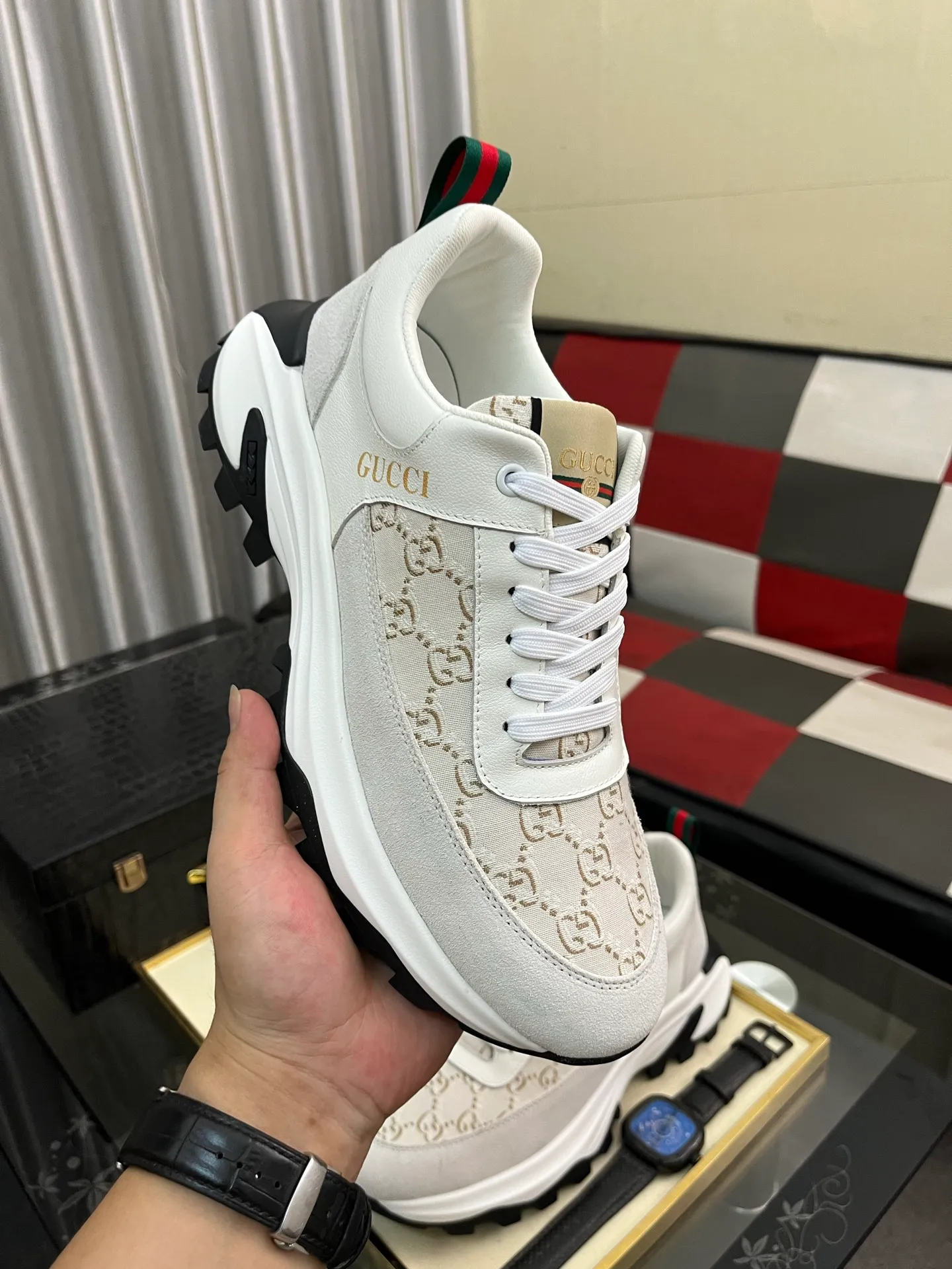 Men's Men's Shoes💰458⌚️⌚️[GUCCI] Gucci men's casual shoes are absolutely popular🔥The ultimate matching item for trendy men! The charm of super texture is irresistible, the main recommendation, the flower leather color is bright! The upper is made of high-quality brand printed fabric with cowhide, breathable leather lining and wear-resistant rubber sole, noble and elegant! Extremely comfortable🎁🎁You can be as handsome as you want💪 38-444⃣️colors available